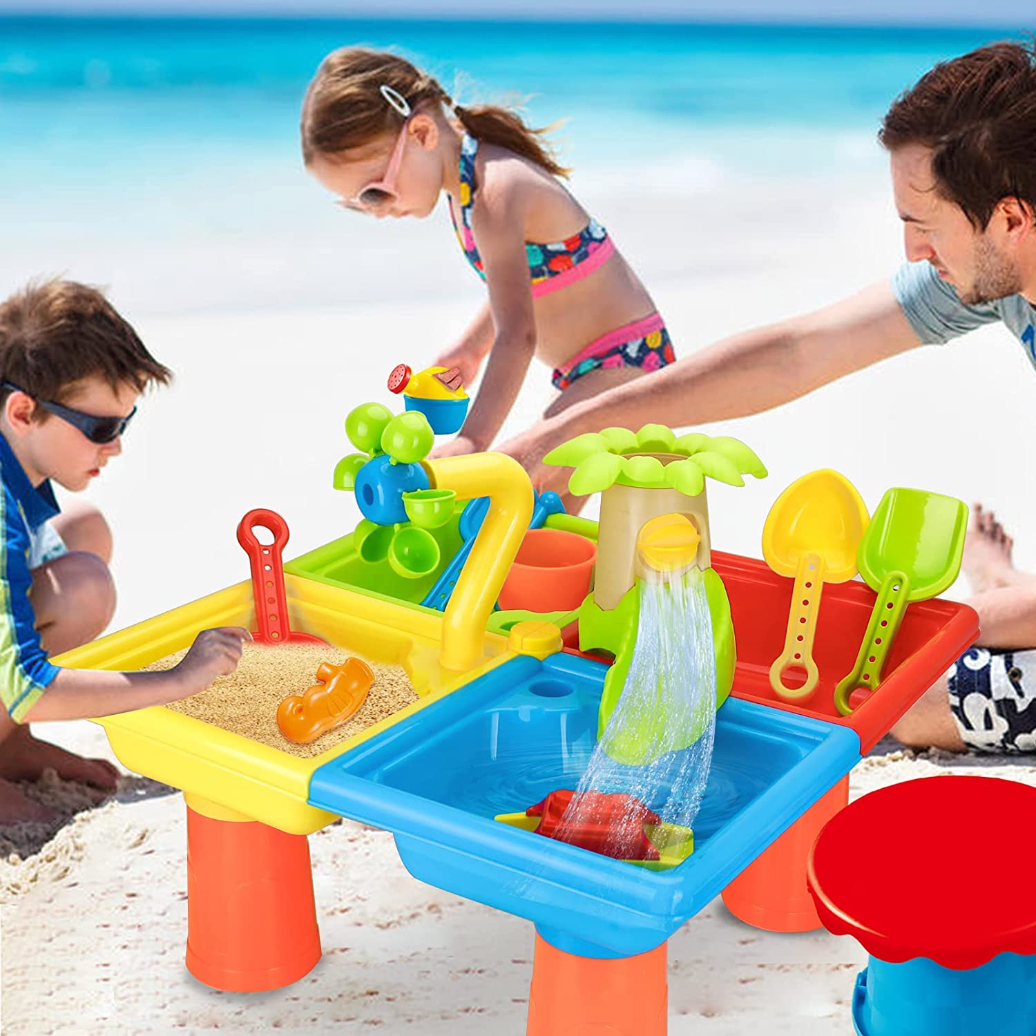 Kids Outdoor Nature Play - Пляжный стол, песок, игрушки для игр