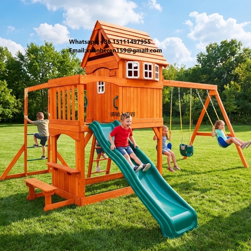 Kids Outdoor Treehouse - Большой уличный игровой комплекс для детей: