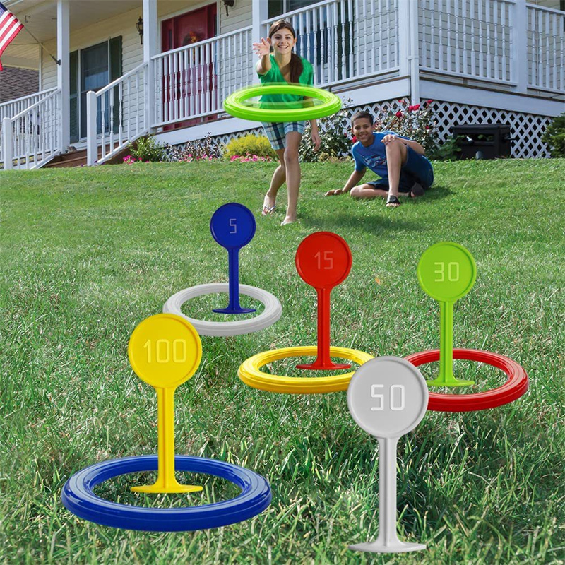 Kids Outdoor Yard Toys - Пластиковая игра в кольцеброс для детей,