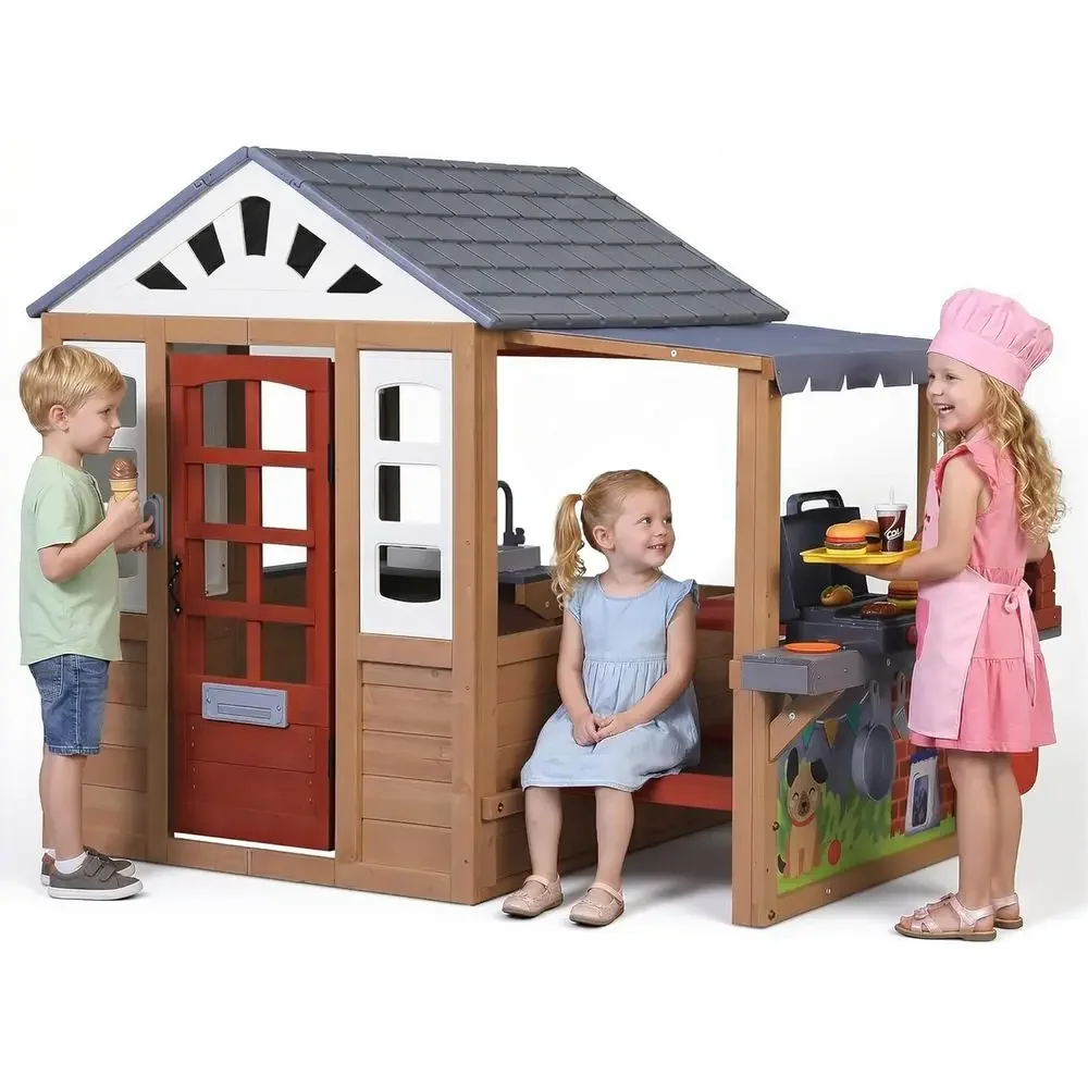 Детский деревянный игровой дом – обзор и цена Kids Outdoor Picnic Table