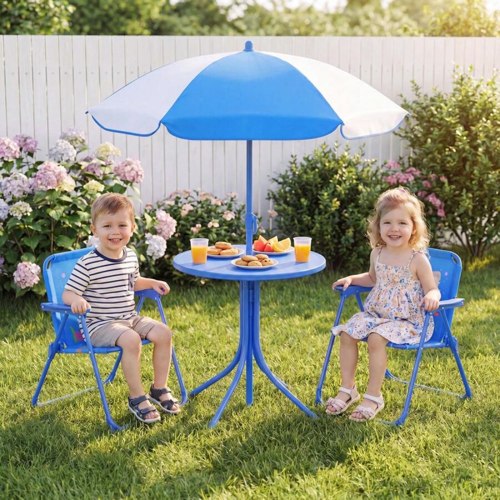 Детский стол для пикника с дву – обзор и цена Kids Outdoor Umbrella With Base